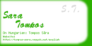 sara tompos business card
